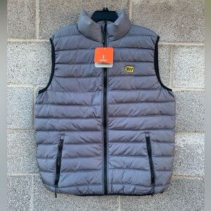 Elevate Mercer Insulated Vest Sleeveless Full Zip Vest Gray Large (Best Buy) NEW